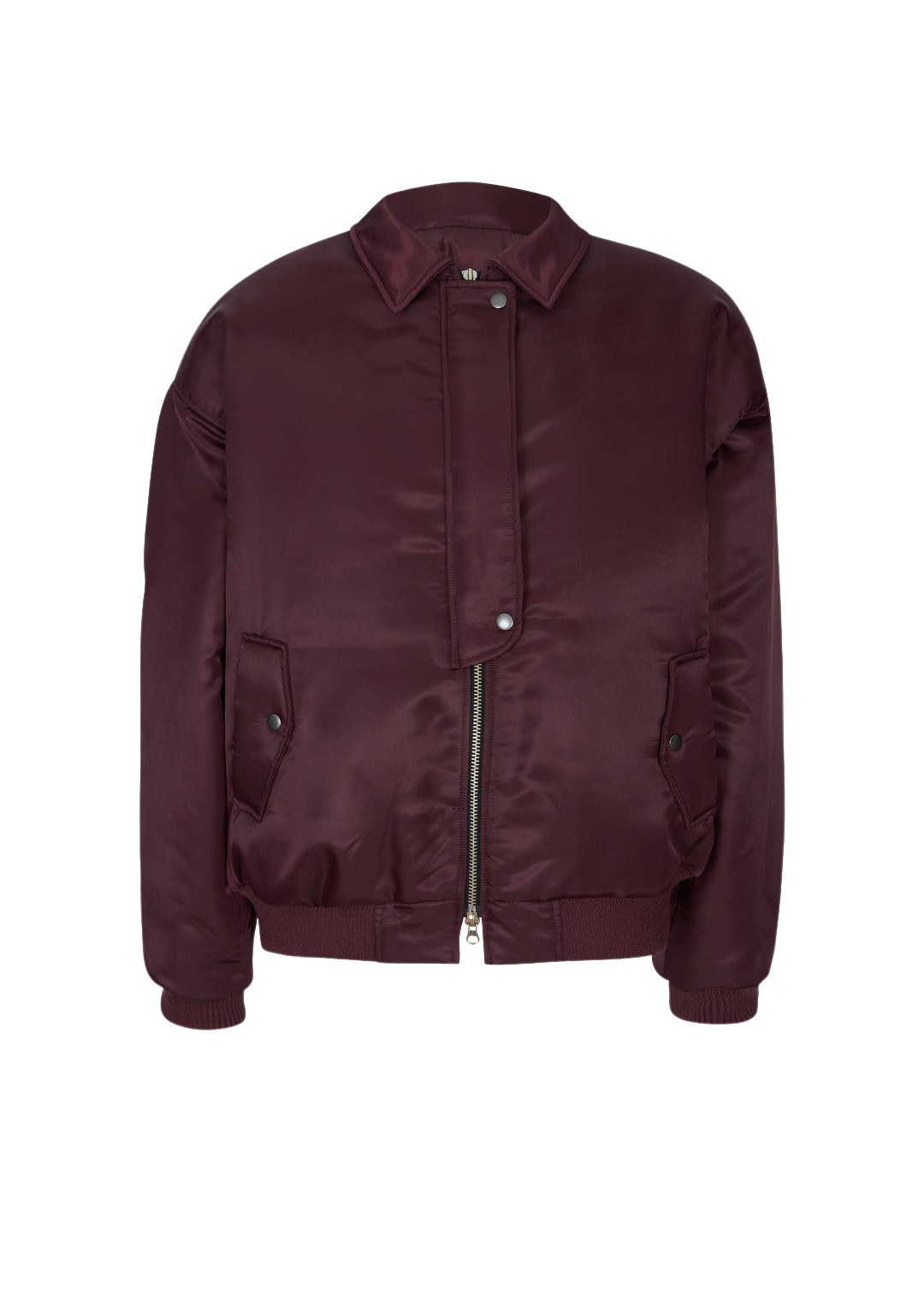 The-Frankie-Shop-Nalden-Padded-Bomber-Jacket-Burgundy-coveti-961062_nobg The Frankie Shop Nalden Padded Bomber Jacket - Burgundy - Oversized Minimalist Jackets in Red - Shop at Luxury Shoes