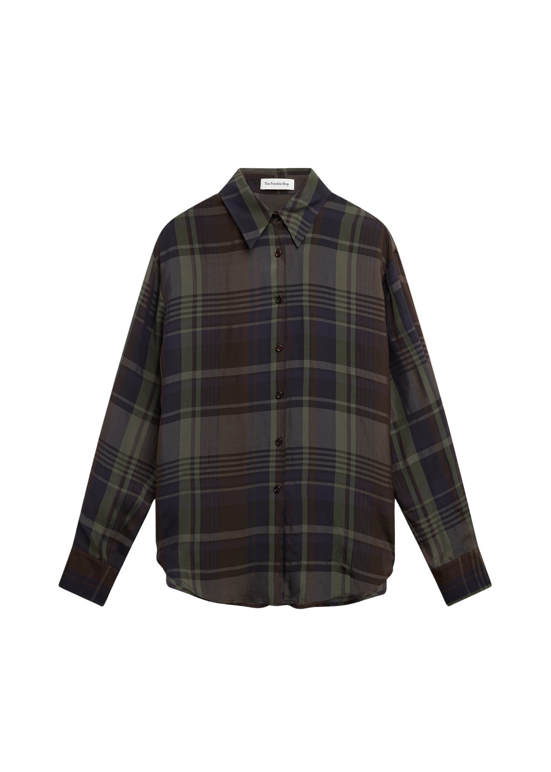 The-Frankie-Shop-Peri-Sheer-Fluid-Shirt-Navy-Tartan-coveti-1038471_nobg The Frankie Shop Peri Sheer Fluid Shirt - Navy Tartan - Oversized Minimalist Tops in Blue - Shop at Luxury Shoes