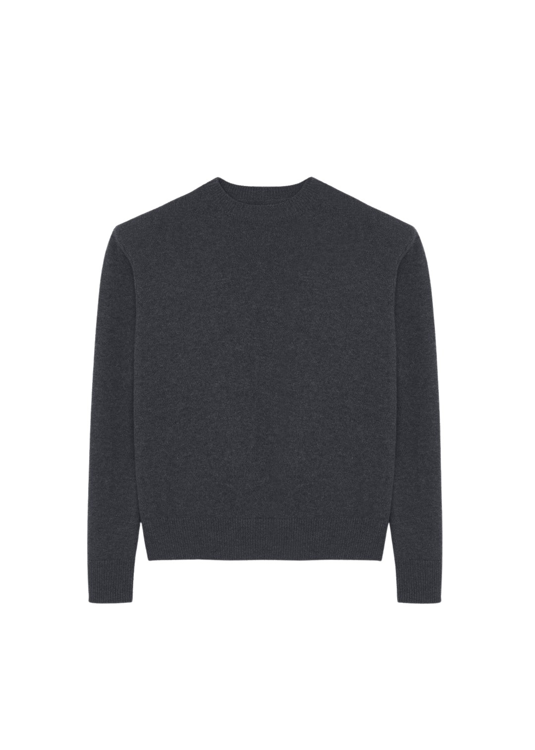 The-Frankie-Shop-Rafaela-Padded-Knit-Sweater-Dark-Grey-Melange-coveti-1112770_nobg The Frankie Shop Rafaela Padded Knit Sweater - Dark Grey Melange - Oversized Minimalist Knitwear in Grey - Shop at Luxury Shoes