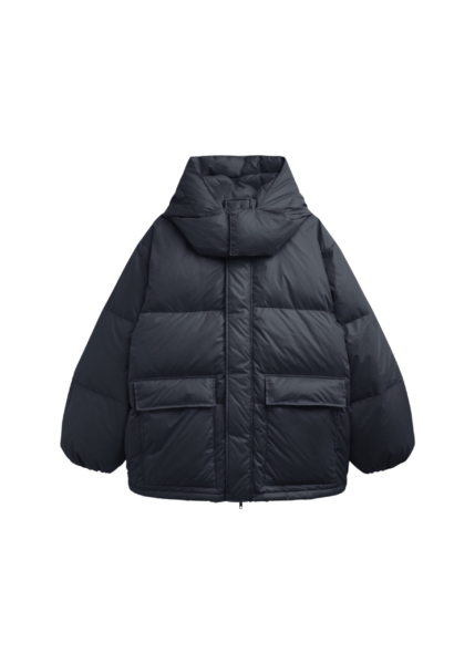 The Frankie Shop Riom Hooded Puffer Jacket - Black - Oversized Minimalist Jackets in Black - Shop at Luxury Shoes 