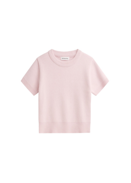 The Frankie Shop Sona Wool Knit Top - Pink - Oversized Minimalist Tops in Pink - Shop at Luxury Shoes 