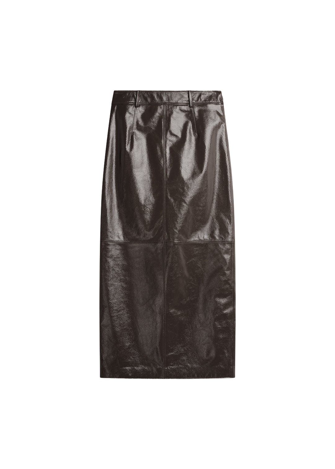 The-Frankie-Shop-Taney-Crackled-Pencil-Skirt-Brown-coveti-1043211_nobg The Frankie Shop Taney Crackled Pencil Skirt - Brown - Oversized Minimalist Skirts in Brown - Shop at Luxury Shoes