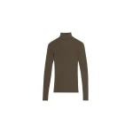 The Frankie Shop Utica Thin Turtleneck Sweater - Olive - Oversized Minimalist Knitwear in Green - Shop at Luxury Shoes 