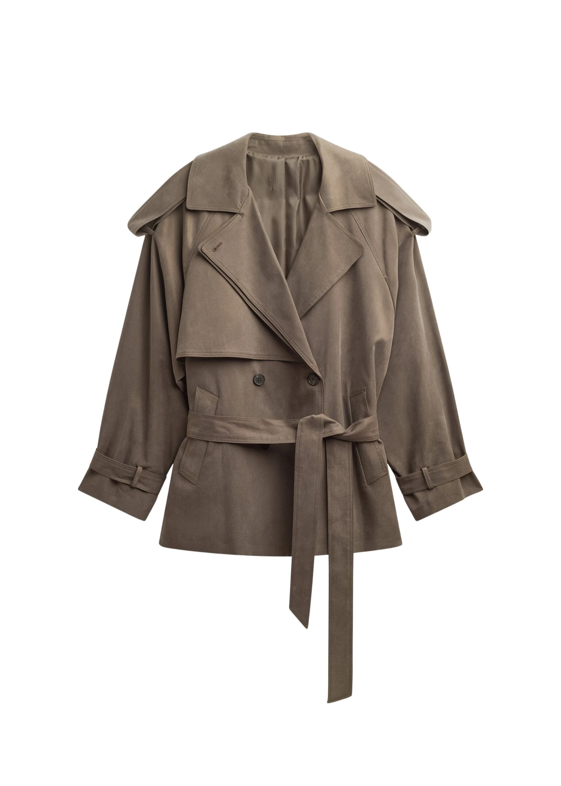 The-Frankie-Shop-Vesoul-Short-Trench-Brown-coveti-scaled41534_nobg The Frankie Shop Vesoul Short Trench - Brown - Oversized Minimalist Shorts in Brown - Shop at Luxury Shoes