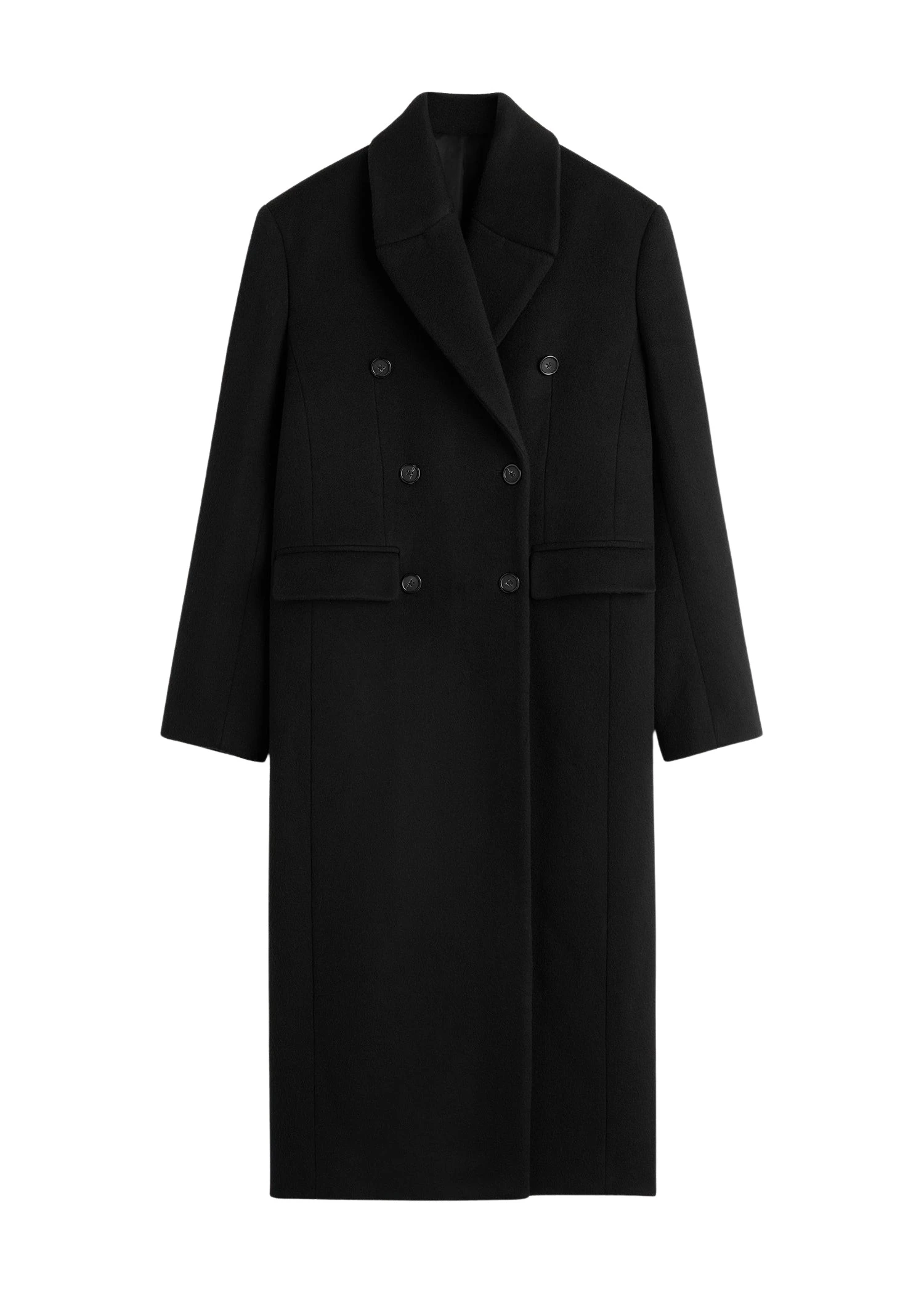 Toteme-Broad-coat-black42556_nobg Toteme Coats with minimalist design at Luxury Shoes