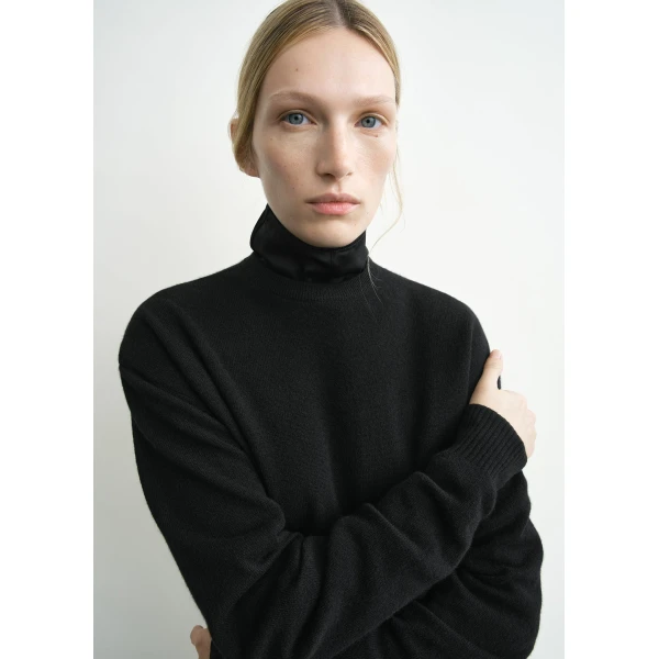 Classic cashmere crew knit black - Image 5