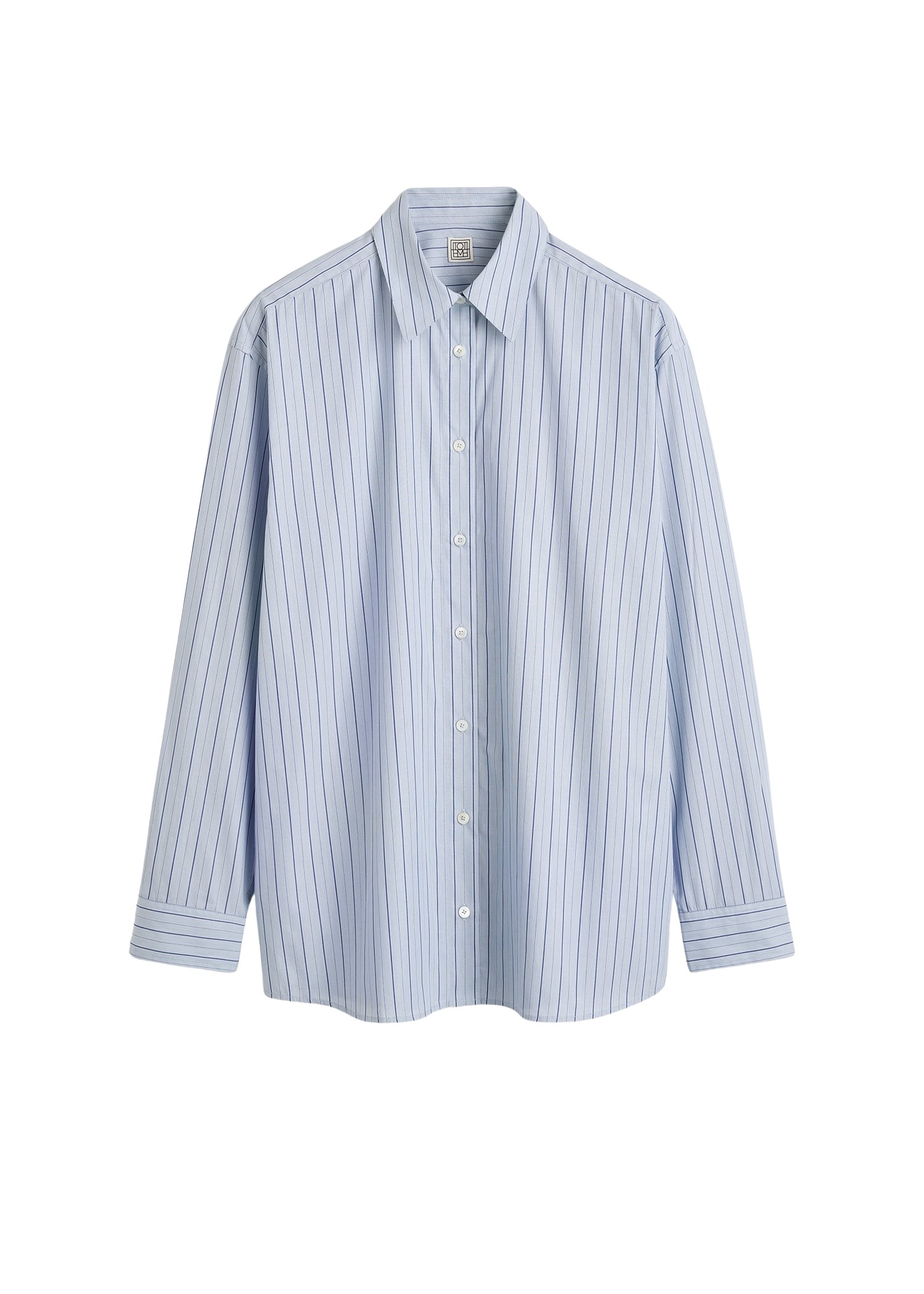 Toteme-Classic-stripe-shirt-iceazure60486_nobg Toteme Tops with minimalist design at Luxury Shoes