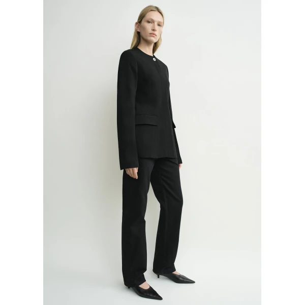 Collarless evening jacket black - Image 3