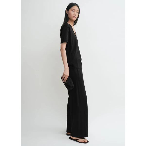 Cotton silk pj bottoms black - Image 3