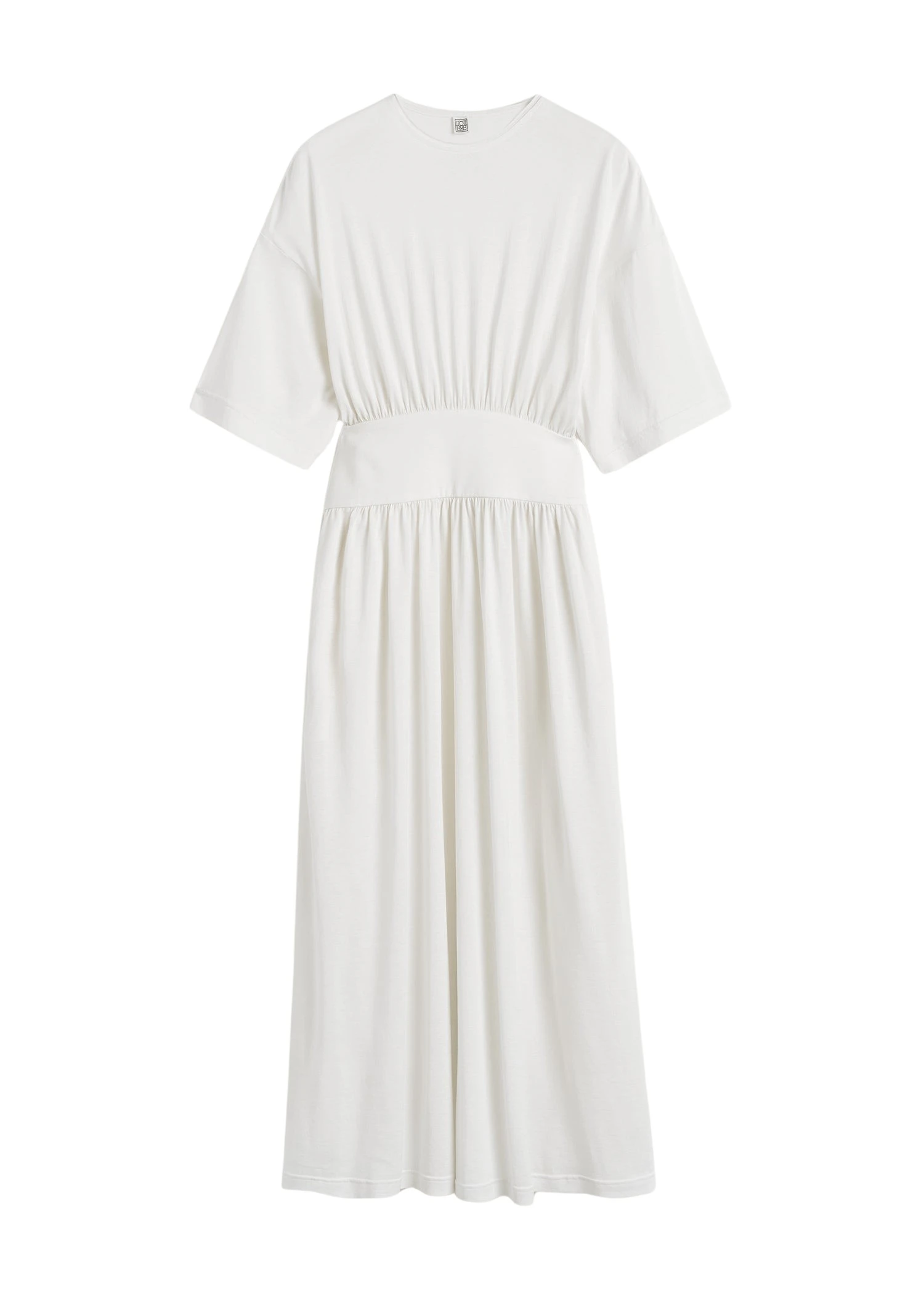 Toteme-Cotton-silk-tee-dress-off-white32738_nobg Toteme Dresses with minimalist design at Luxury Shoes