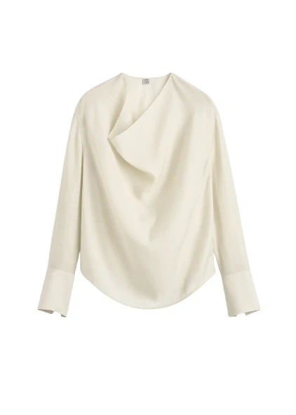 Toteme-Cowl-blouse-ecru70993_nobg Toteme Tops with minimalist design at Luxury Shoes