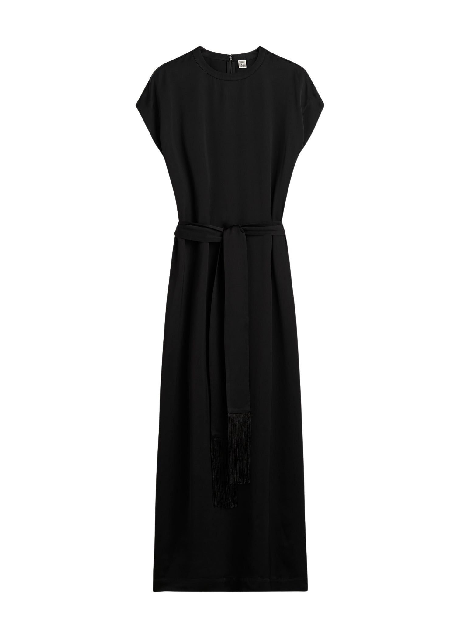 Toteme-Crew-satin-dress-black19212_nobg Toteme Dresses with minimalist design at Luxury Shoes