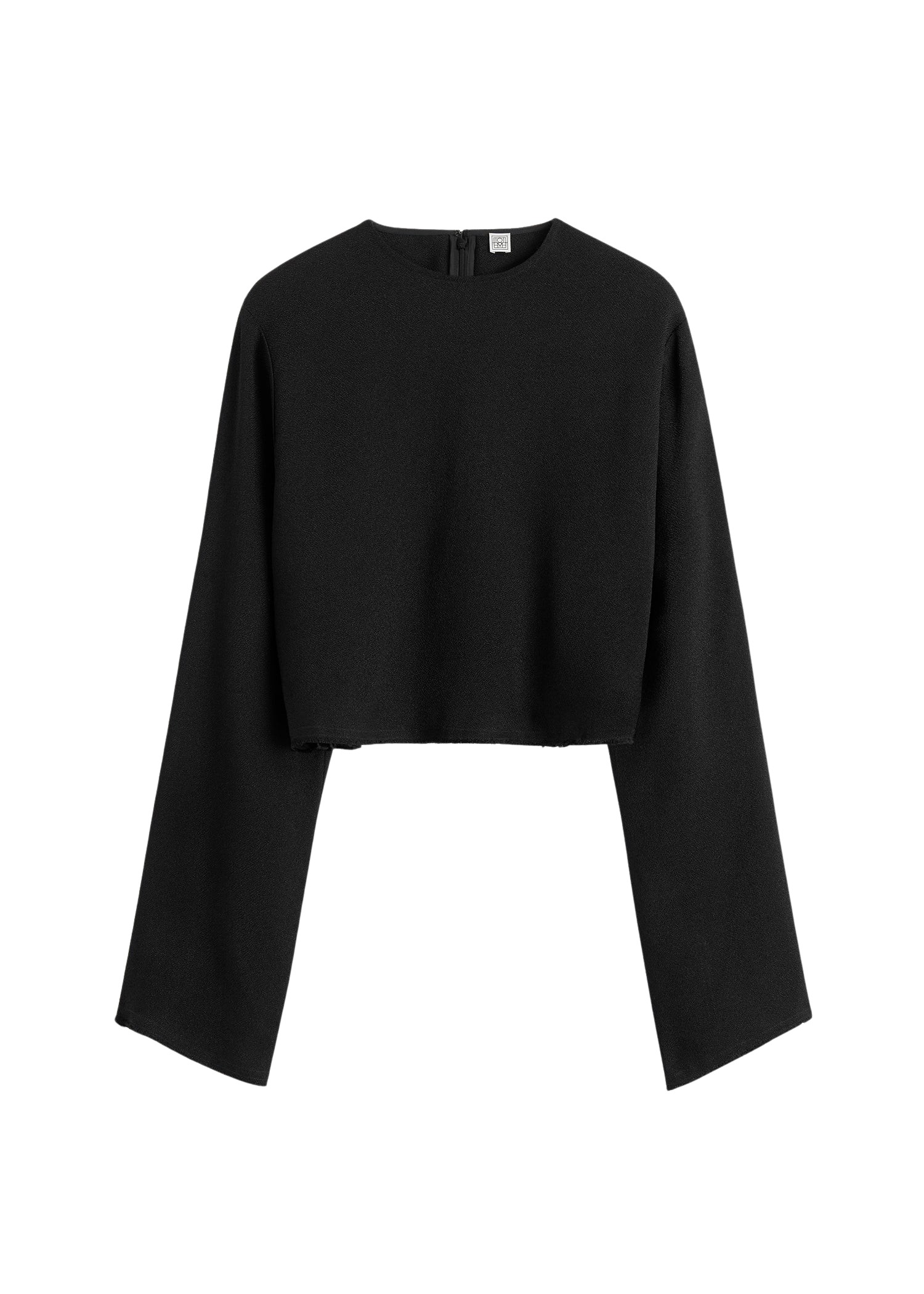Toteme-Cropped-sable-blouse-black78059_nobg Toteme Tops with minimalist design at Luxury Shoes