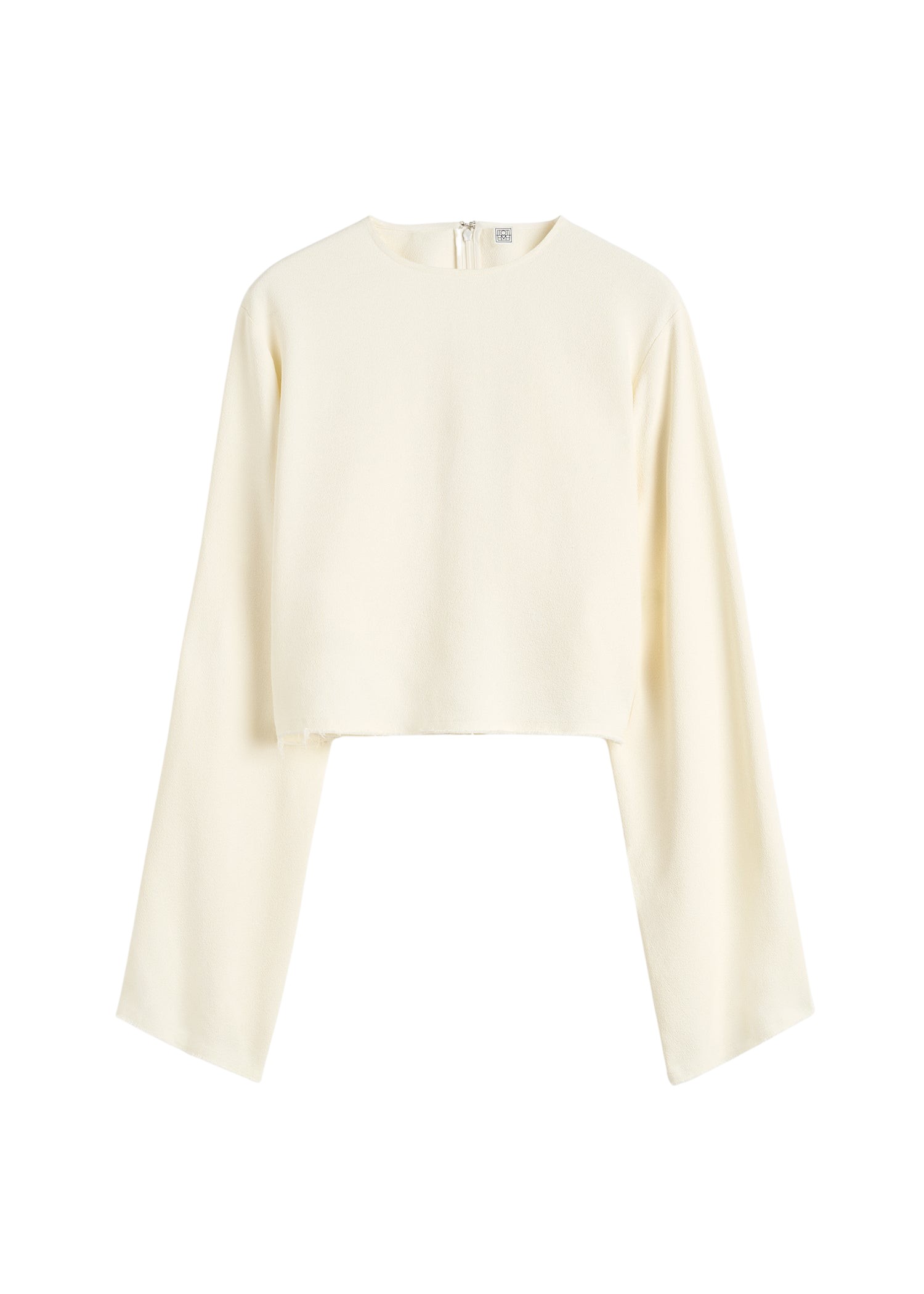 Toteme-Cropped-sable-blouse-macadamia88487_nobg Toteme Tops with minimalist design at Luxury Shoes