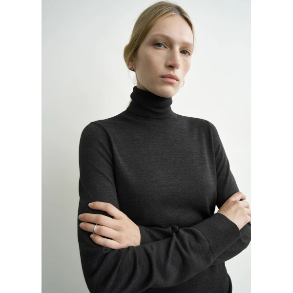 Fine turtleneck charcoal - Image 5