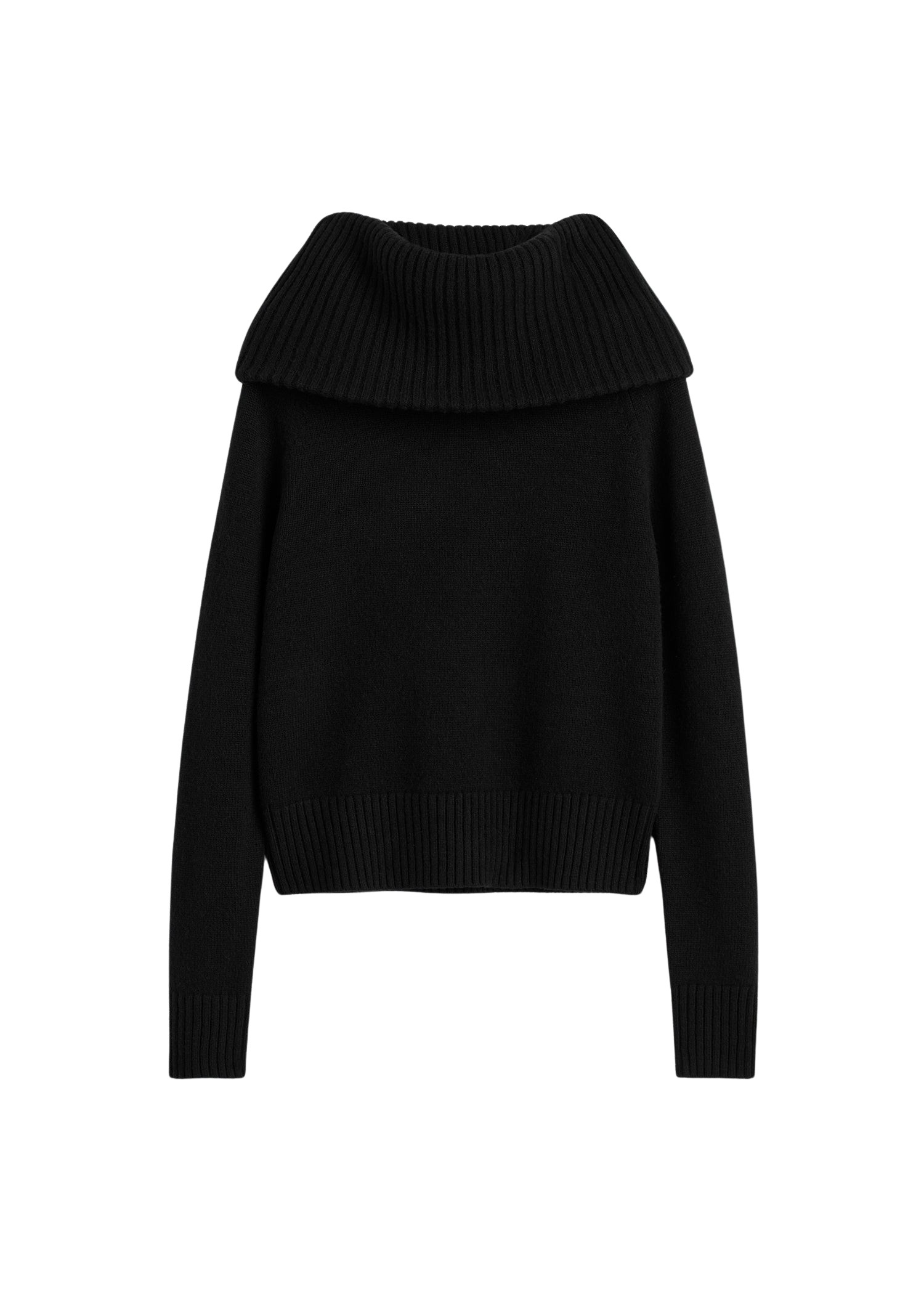 Toteme-Funnel-wool-knit-black85653_nobg Toteme Knitwear with minimalist design at Luxury Shoes