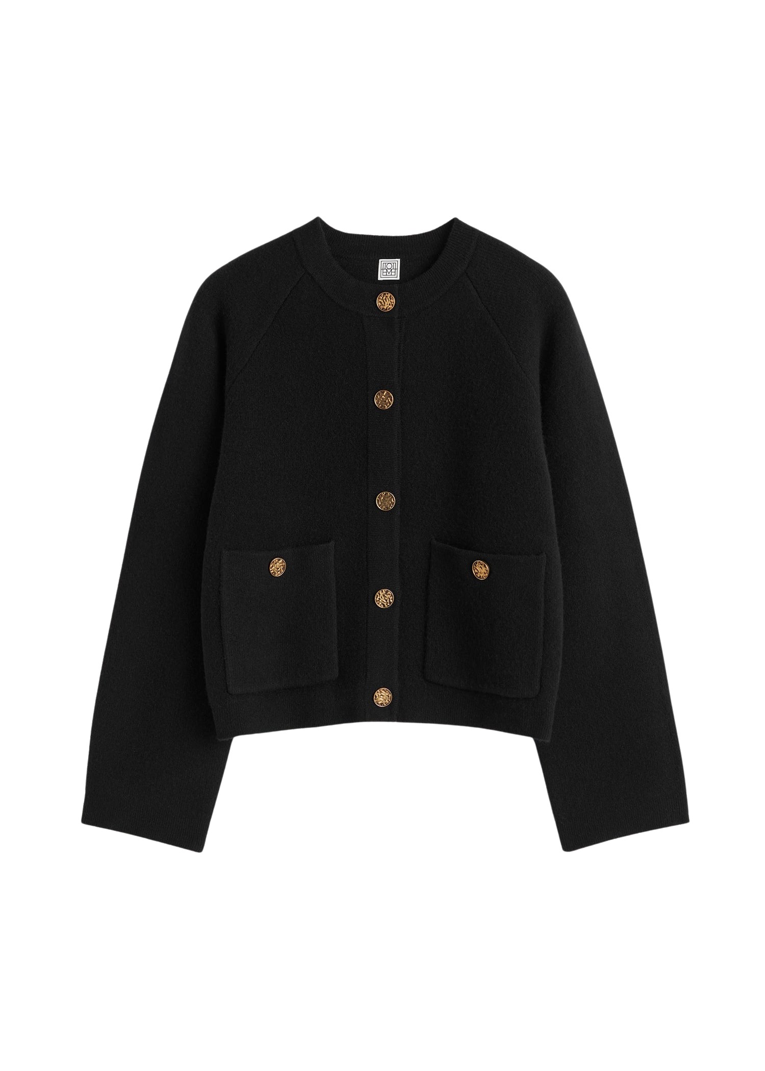 Toteme-Hammered-button-cardigan-black87881_nobg Toteme Knitwear with minimalist design at Luxury Shoes