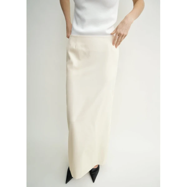 Light wool skirt ecru - Image 5