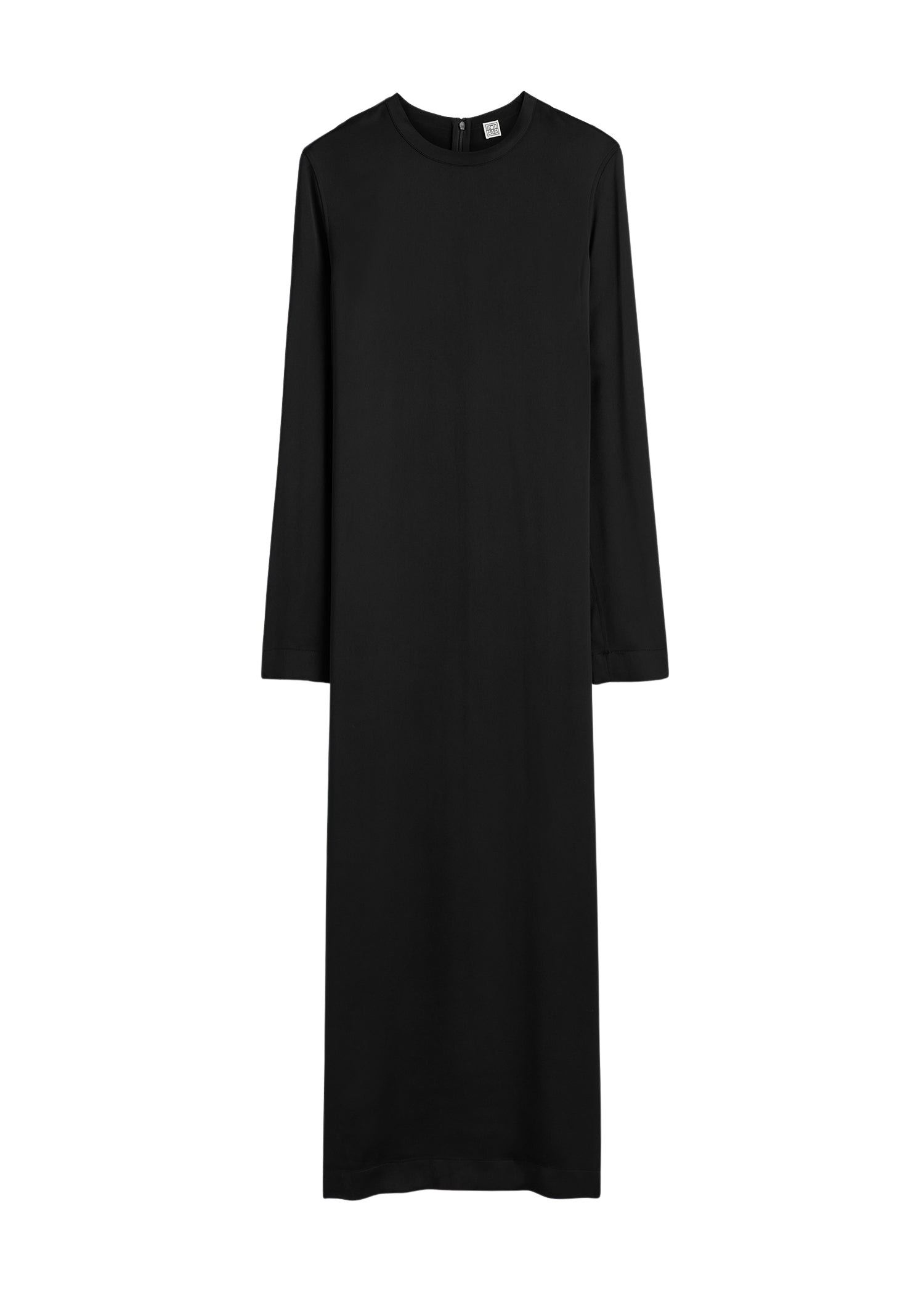 Toteme-Long-satin-dress-black91054_nobg Toteme Dresses with minimalist design at Luxury Shoes