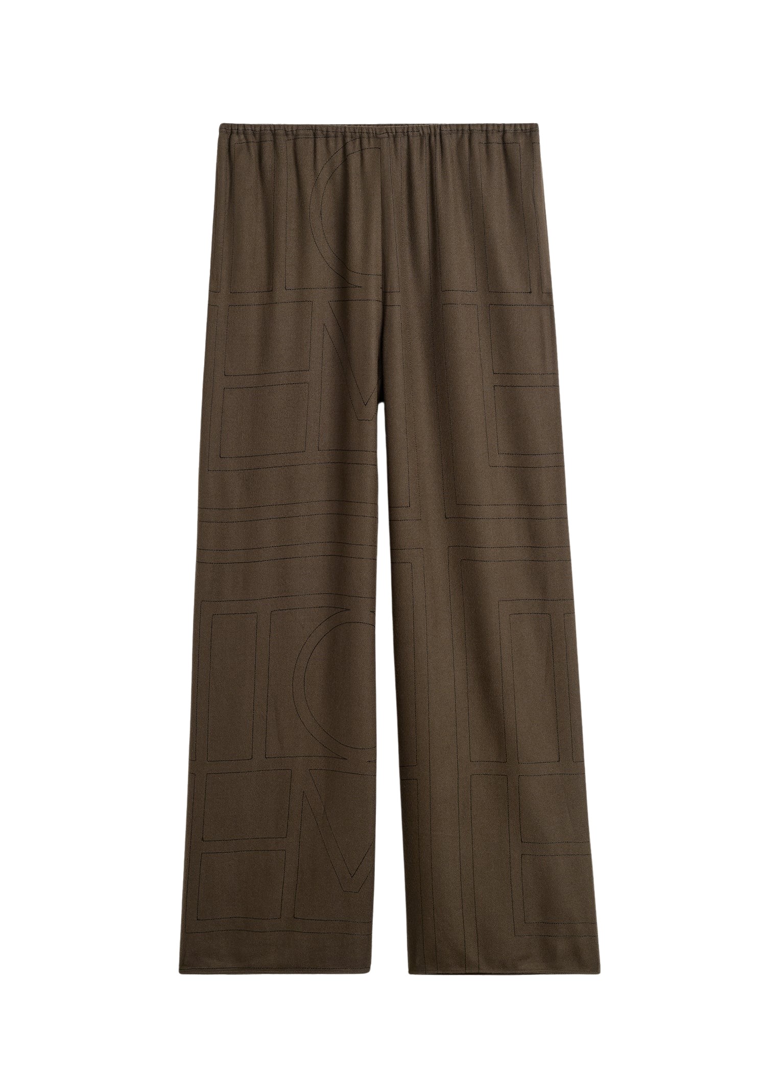 Toteme-Monogram-flannel-pj-bottoms-dark-brown42339_nobg Toteme Loungewear with minimalist design at Luxury Shoes