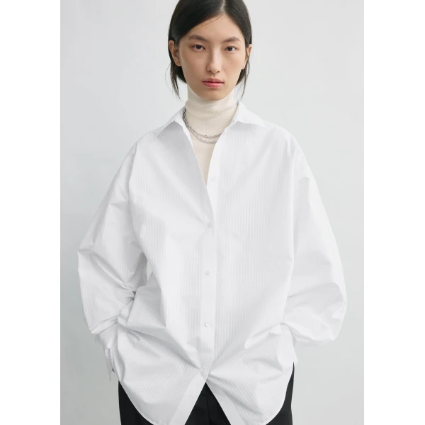 Oversized striped shirt white - Image 5