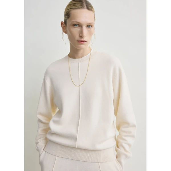 Pintucked sweater ecru - Image 5