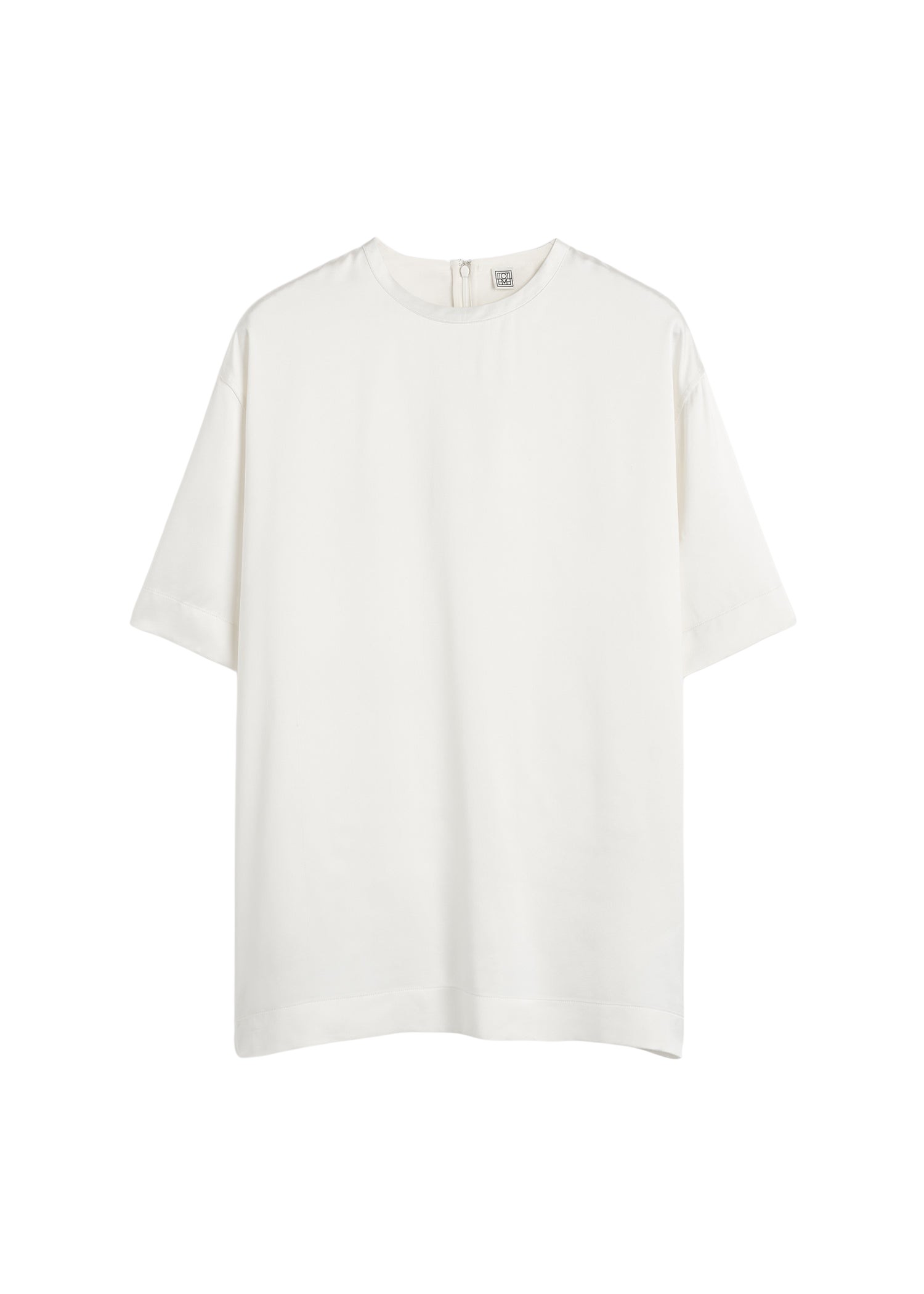 Toteme-Satin-tee-white52812_nobg Toteme Tops with minimalist design at Luxury Shoes