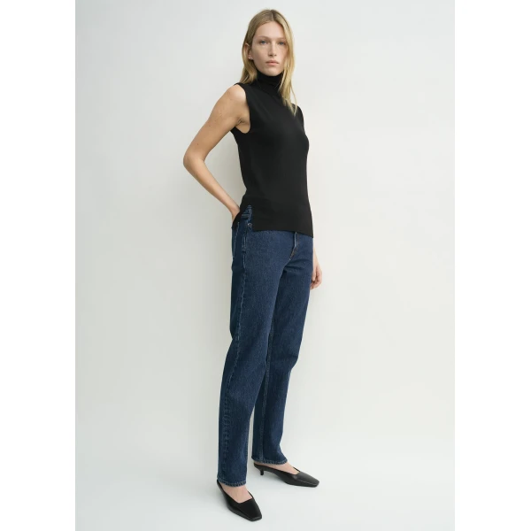 Sleeveless fine turtleneck black - Image 3