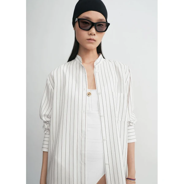 Striped summer tunic white/oyster - Image 5