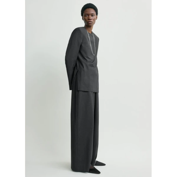 Tailored dinner blouse charcoal - Image 3