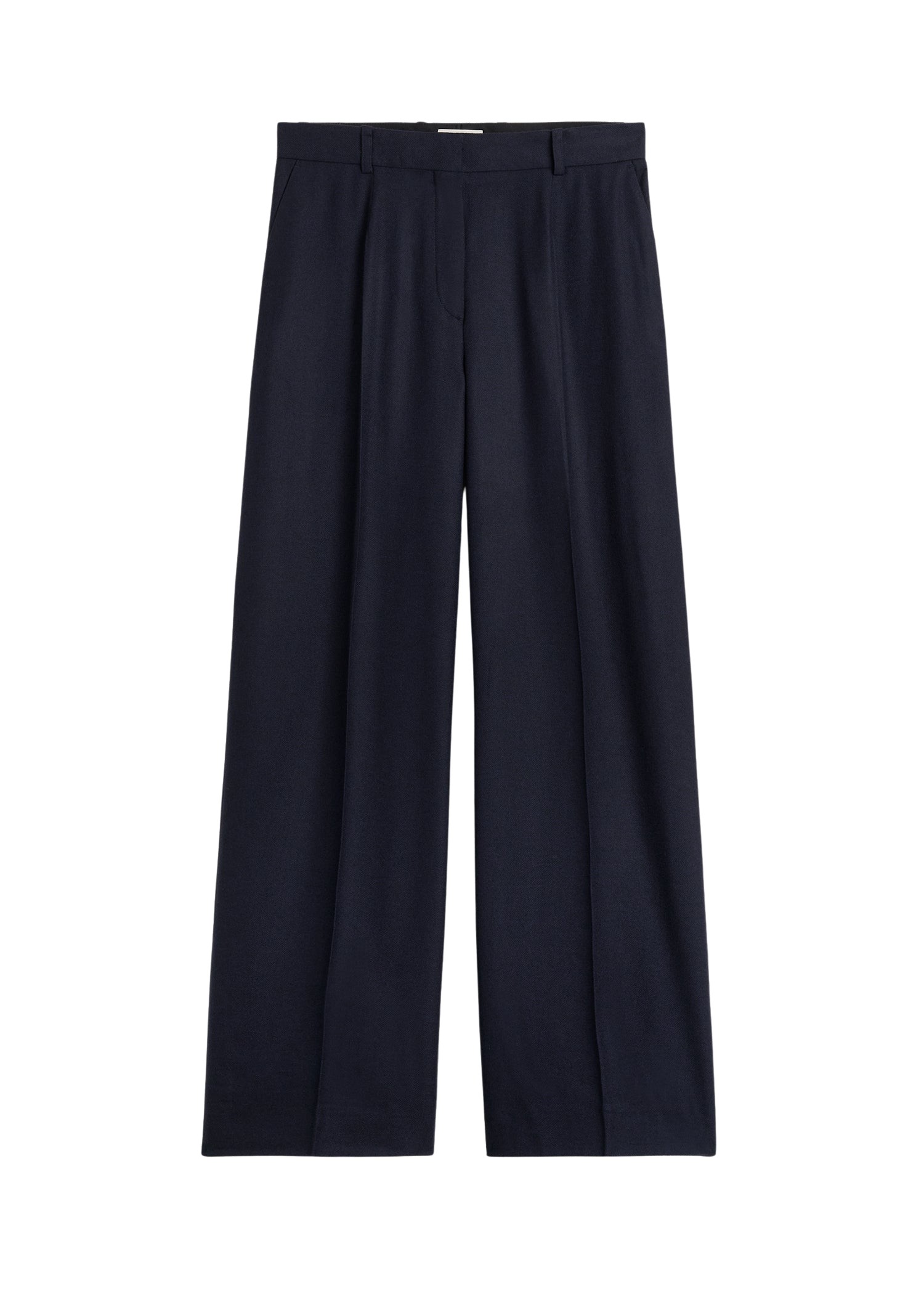 Toteme-Wide-flannel-trousers-navy20389_nobg Toteme Pants with minimalist design at Luxury Shoes