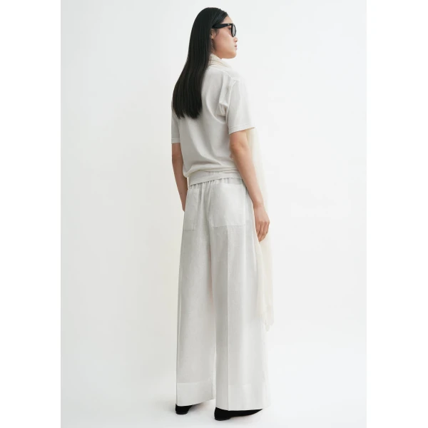 Wide summer trousers white - Image 5