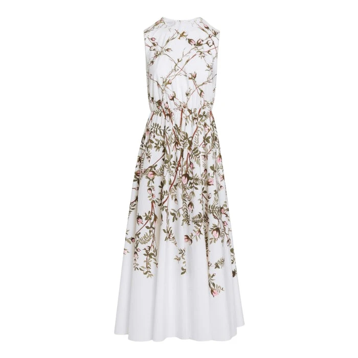 Treillage-Ivory-Popeline-Midi-Dress-Giambattista-Valli-Dresses-723387_nobg Giambattista Valli Treillage Ivory Popeline Midi Dress - Giambattista Valli Dresses - Romantic Couture - Shop at Luxury Shoes