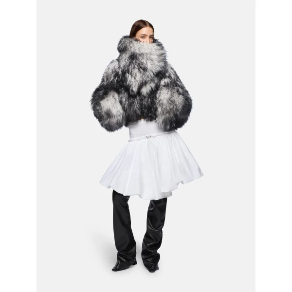 The Attico White And Black Bomber - The Attico Jackets - Designed by Gilda Ambrosio & Giorgia Tordini - Shop at Luxury Shoes 