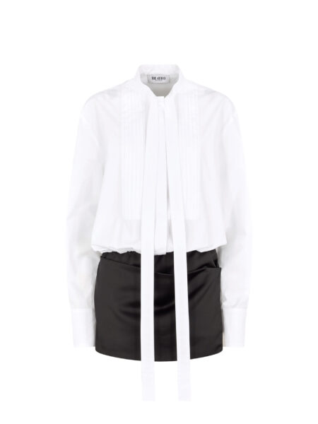 The Attico White And Black Mini Dress - The Attico Dresses - Designed by Gilda Ambrosio & Giorgia Tordini - Shop at Luxury Shoes 