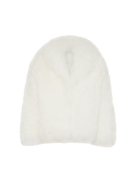 The Attico White Short Coat - The Attico Coats - Designed by Gilda Ambrosio & Giorgia Tordini - Shop at Luxury Shoes 