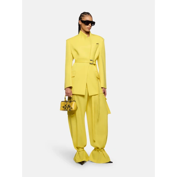 The Attico Yellow Long Pant - The Attico Pants - Designed by Gilda Ambrosio & Giorgia Tordini - Shop at Luxury Shoes 