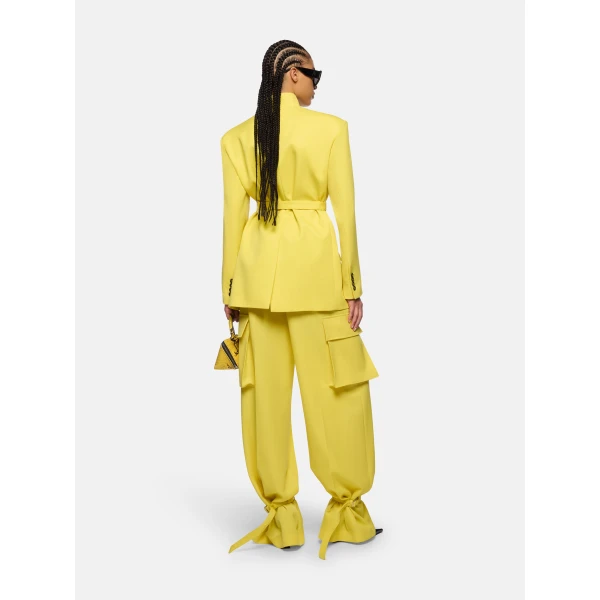 The Attico Yellow Long Pant - The Attico Pants - Designed by Gilda Ambrosio & Giorgia Tordini - Shop at Luxury Shoes 