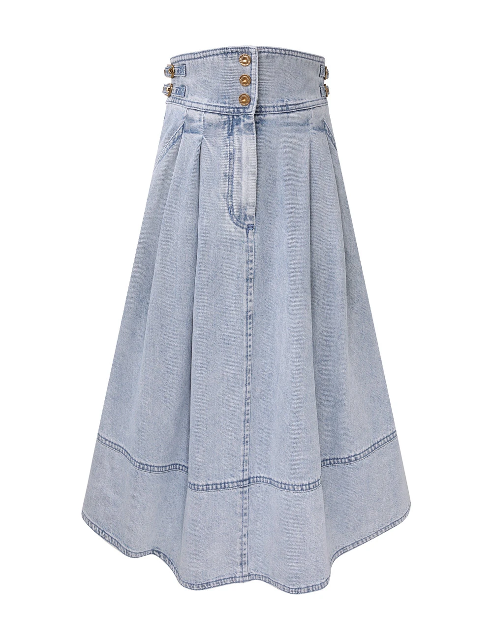 Zimmermann Denim Midi Skirt | Ready to Wear 2025 Collection Luxury Shoes Elevate your elegance in this Zimmermann Skirts from the 2025 resort wear edit