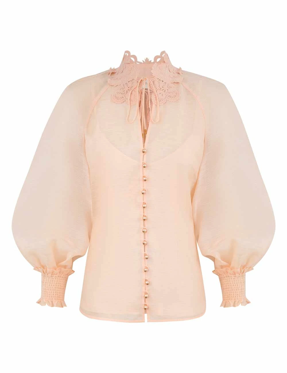 Zimmermann Rebellion Collared Blouse | Ready to Wear 2025 Collection Luxury Shoes Elevate your elegance in this Zimmermann Tops from the 2025 resort wear edit