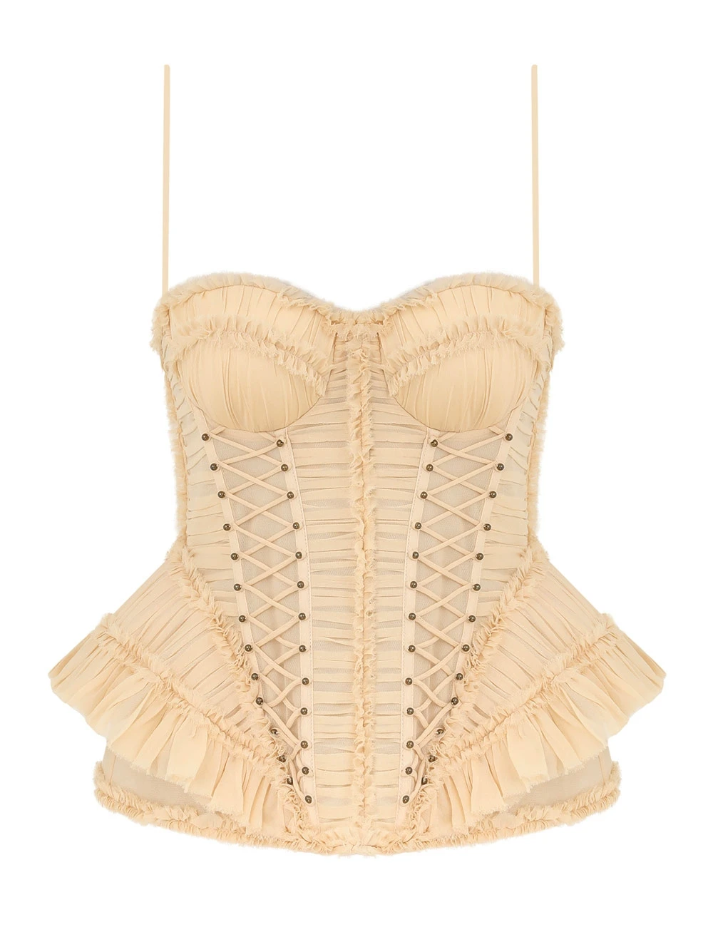 Zimmermann Rebellion Frayed Corset | Ready to Wear 2025 Collection Luxury Shoes Elevate your elegance in this Zimmermann Tops from the 2025 resort wear edit