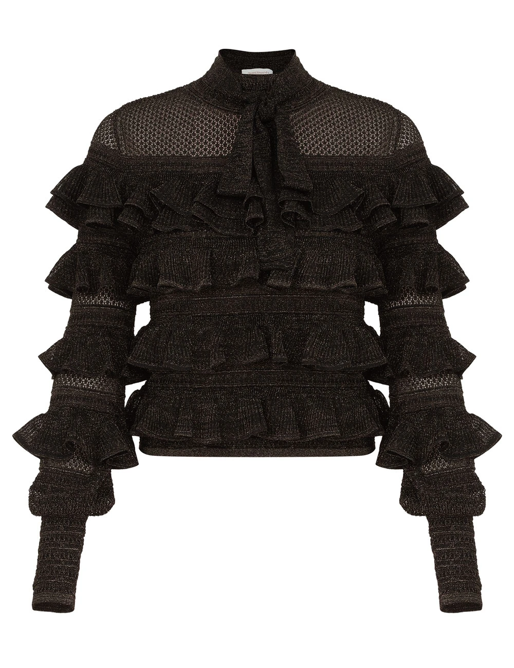 Zimmermann Rebellion Frill Tie Neck Top | Ready to Wear 2025 Collection Luxury Shoes Elevate your elegance in this Zimmermann Tops from the 2025 resort wear edit