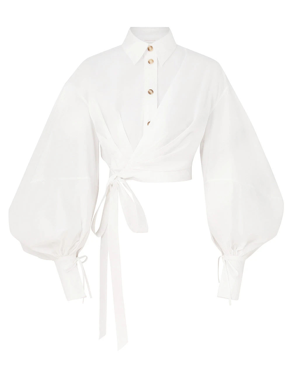 Zimmermann Rebellion Poplin Wrap Blouse | Ready to Wear 2025 Collection Luxury Shoes Elevate your elegance in this Zimmermann Tops from the 2025 resort wear edit