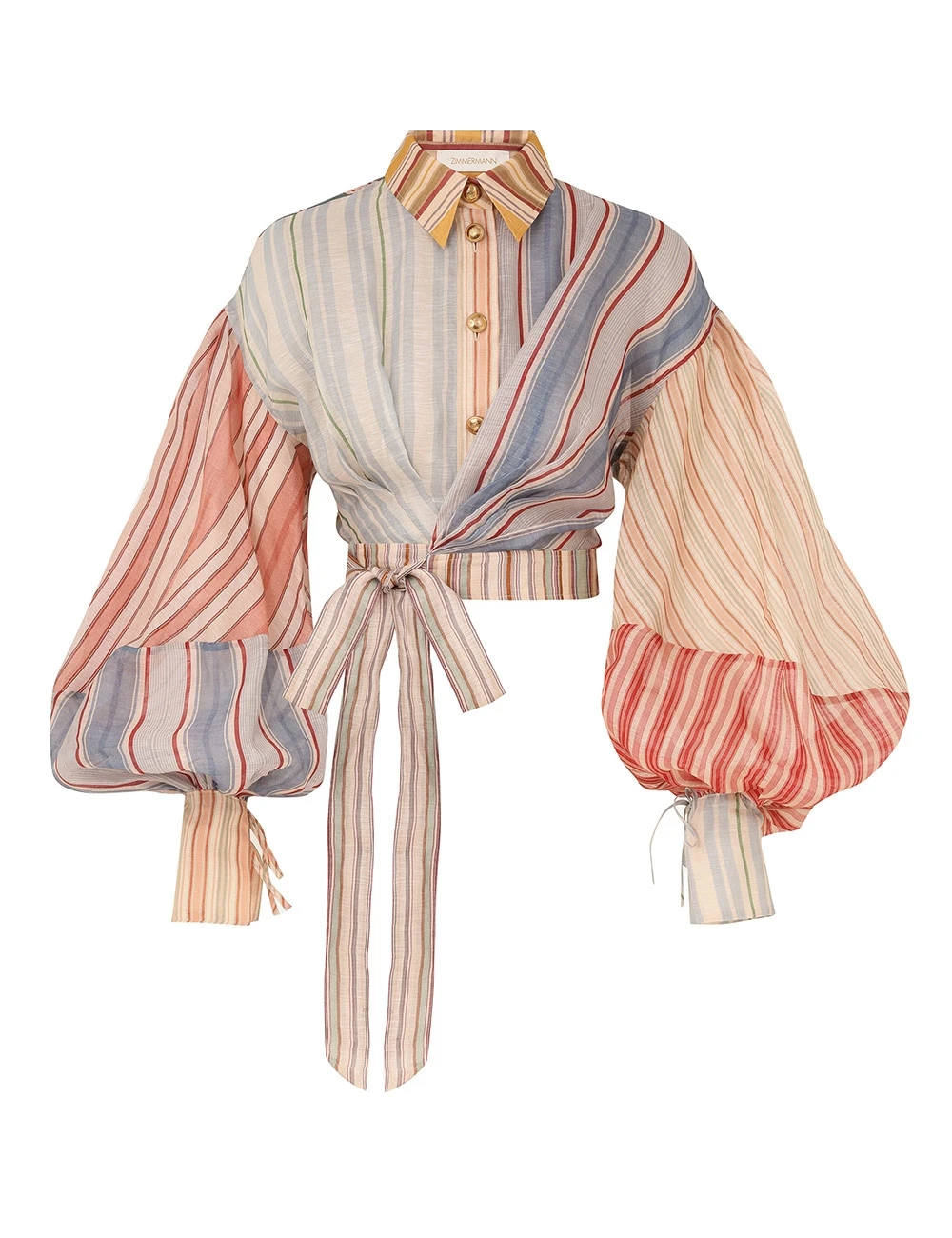 Zimmermann Rebellion Striped Blouse | Ready to Wear 2025 Collection Luxury Shoes Elevate your elegance in this Zimmermann Tops from the 2025 resort wear edit