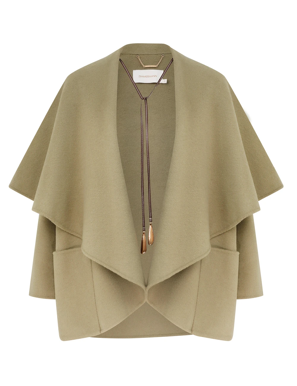 Zimmermann Rebellion Tie Neck Cape | Ready to Wear 2025 Collection Luxury Shoes Elevate your elegance in this Zimmermann Jackets from the 2025 resort wear edit