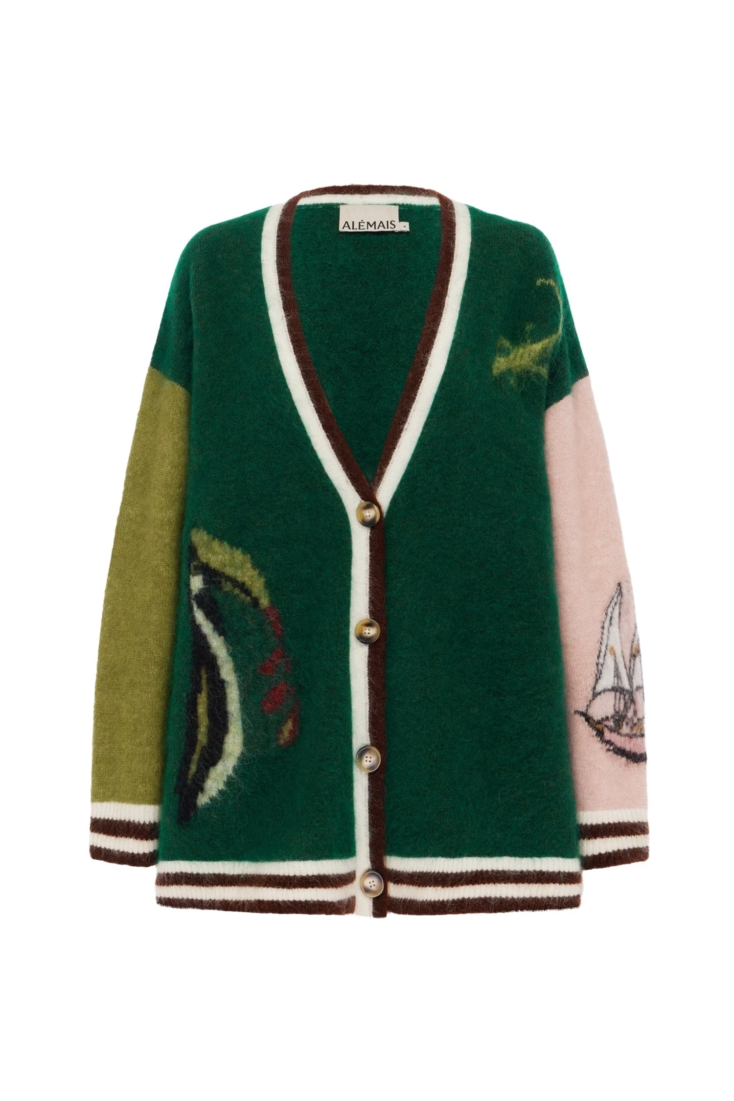 alemais Toucan Tango Cardigan Alemais Toucan Tango Cardigan Sustainable Knitwear with Alemais print - Luxury Handbags Australian Designer