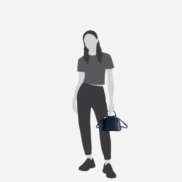 Mlouye 12 Mini - Navy Bag a Architectural Leather Handbag in Blue at  Luxury Handbags Luxury