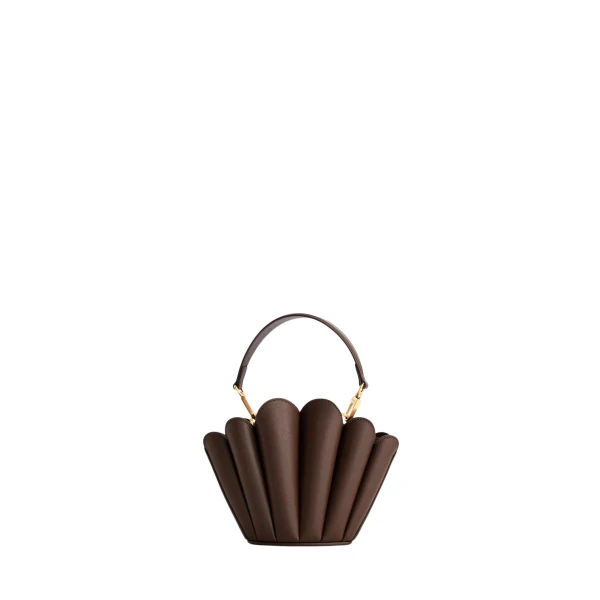Mlouye Micro Seashell - Espresso Bag a Architectural Leather Handbag in Brown at  Luxury Handbags Luxury