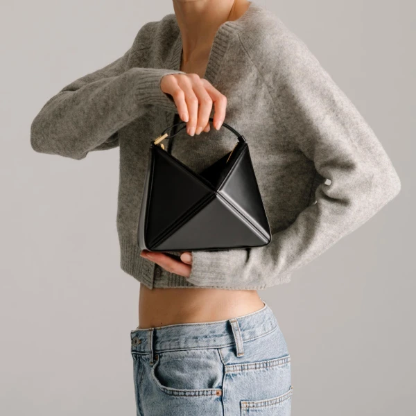 Mlouye Mini Flex Bag - Ocean Bag a Architectural Leather Handbag in Blue at  Luxury Handbags Luxury