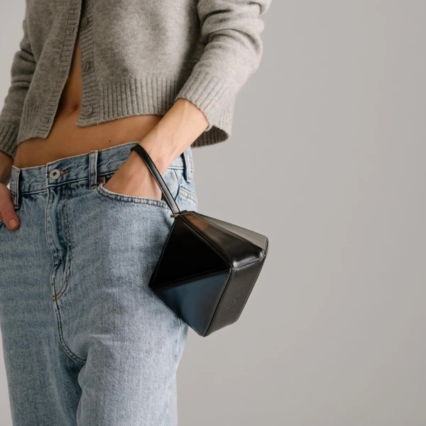 Mlouye Mini Flex Bag - Ocean Bag a Architectural Leather Handbag in Blue at  Luxury Handbags Luxury